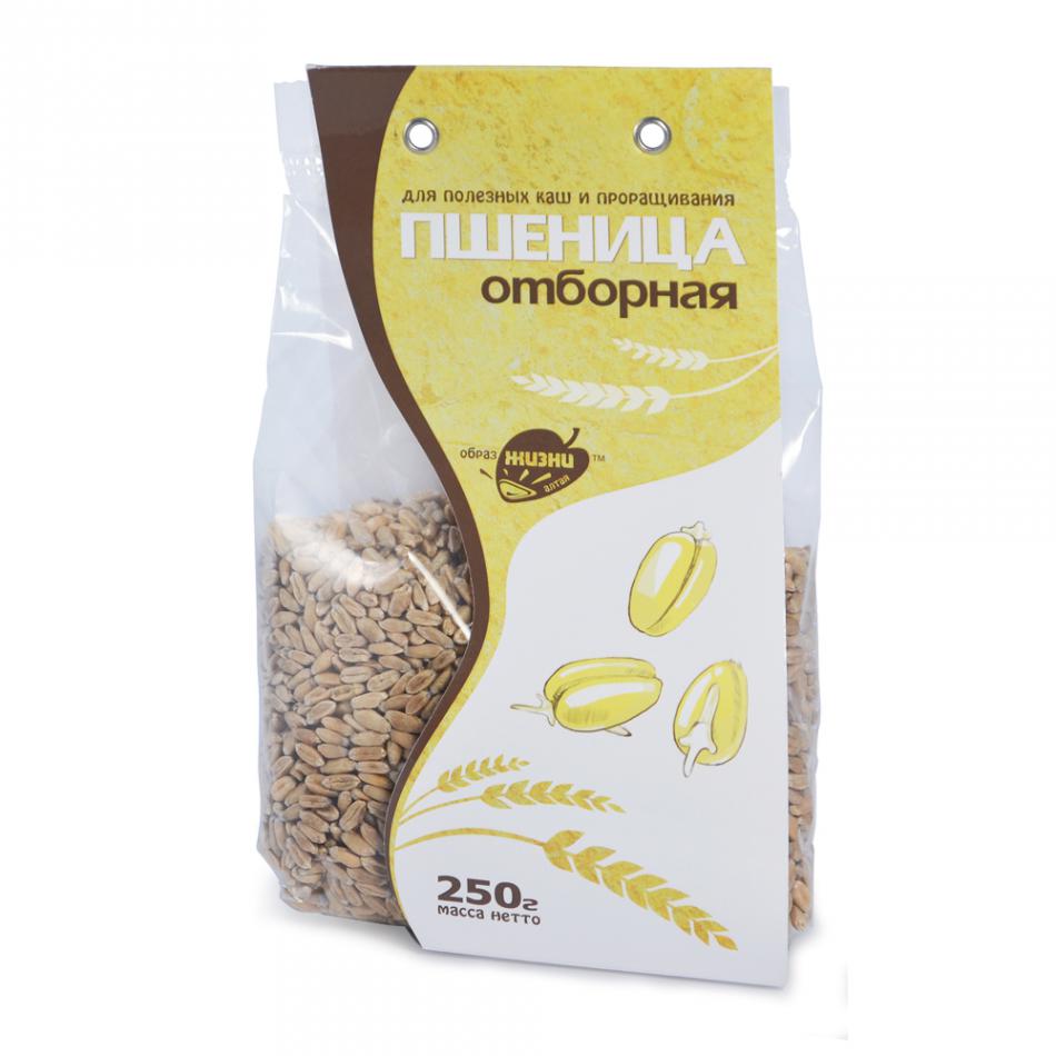 ПШЕНИЦА ОТБОРНАЯ ДЛЯ ПОЛЕЗНЫХ КАШ И ДЛЯ ПРОРАЩИВАНИЯ  250гр.