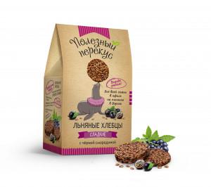 ХЛЕБЦЫ ЛЬНЯНЫЕ С ЧЕРНОЙ СМОРОДИНОЙ 100 ГР