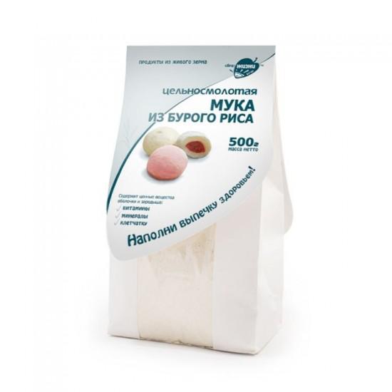 МУКА ИЗ БУРОГО РИСА 500гр.