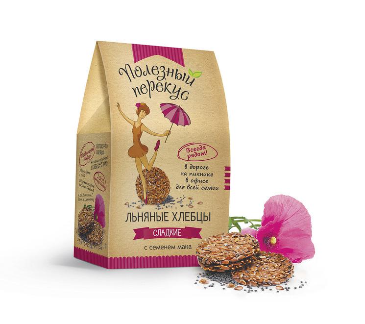 ЛЬНЯНЫЕ ХЛЕБЦЫ С СЕМЕНЕМ МАКА (100гр.)