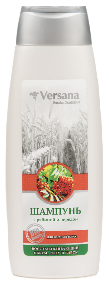 ШАМПУНЬ ВОССТАНАВЛИВАЮЩИЙ С РЯБИНОЙ И ЧЕРЕДОЙ "ВЕРСАНА" 400 МЛ