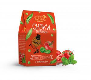 СНЕКИ ГОРОХОВЫЕ "ТОМАТ И БАЗИЛИК" 100 ГР
