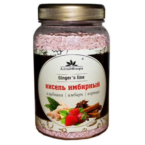 КИСЕЛЬ ИМБИРНЫЙ С КЛУБНИКОЙ ИМБИРЕМ И КОРИЦЕЙ 250 МЛ