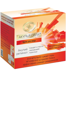 ПРОТИВОВОСПАЛИТЕЛЬНЫЙ КРЕМ ДЛЯ КОМБИНИРОВАННОЙ, ЖИРНОЙ, ПОРИСТОЙ КОЖИ ЛИЦА АКУЛЬЯ СИЛА 50 МЛ