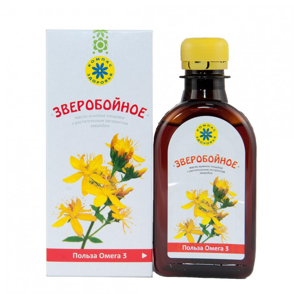 МАСЛО ЛЬНЯНОЕ " ЗВЕРОБОЙНОЕ " 200 мл.