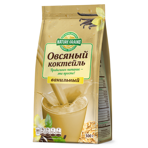 ОВСЯНЫЙ КОКТЕЙЛЬ "ВАНИЛЬНЫЙ" 300 ГР