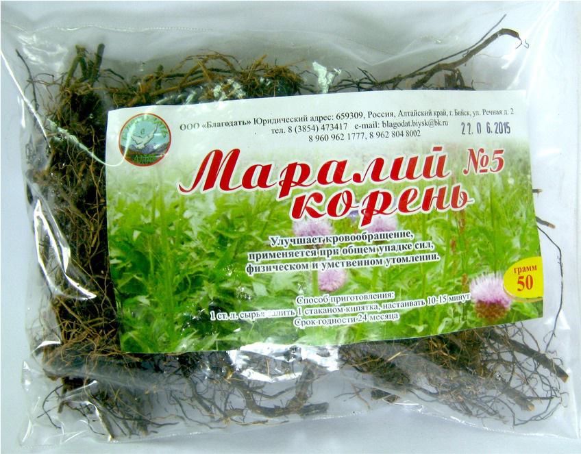 МАРАЛИЙ КОРЕНЬ 50 гр.