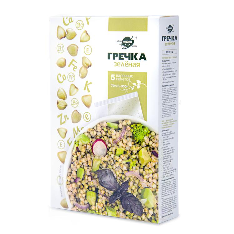 КРУПА ЗЕЛЕНАЯ ГРЕЧКА В ВАРОЧНЫХ ПАКЕТАХ 350 ГР