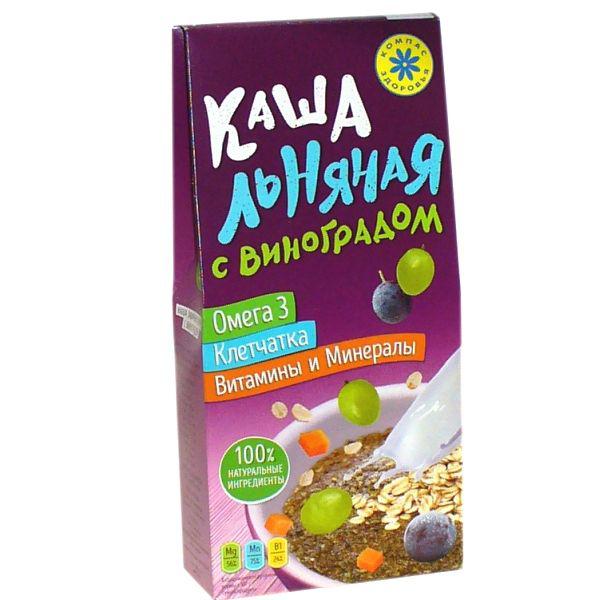 КАША ЛЬНЯНАЯ С ВИНОГРАДОМ  250 гр.