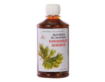 ВЫТЯЖКА ИЗ ЗЕЛЕНЫХ СОСНОВЫХ ШИШЕК 350 МЛ