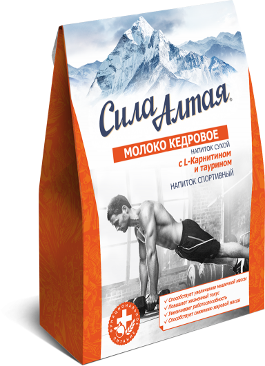МОЛОКО КЕДРОВОЕ С L- КАРНИТИНОМ И ТАУРИНОМ СПОРТИВНЫЙ 150гр.