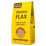 СЕМЕНА  КОРИЧНЕВОГО ЛЬНА ДРОБЛЕНЫЕ 120 ГР