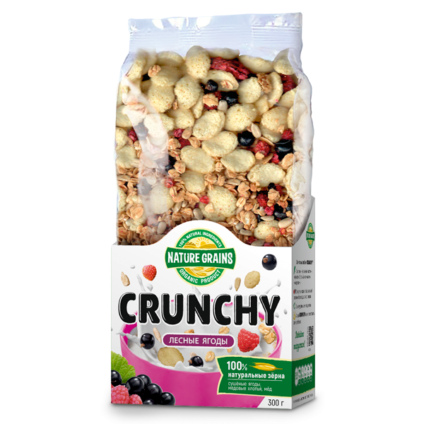 СУХОЙ ЗАВТРАК "CRUNCHY" С ЛЕСНЫМИ ЯГОДАМИ 300 ГР