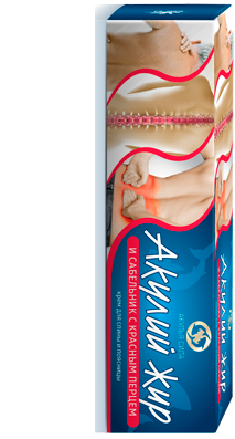 КРЕМ ОТ БОЛИ В СПИНЕ И ПОЯСНИЦЕ АКУЛИЙ ЖИР И САБЕЛЬНИК С КРАСНЫМ ПЕРЦЕМ (75 МЛ)