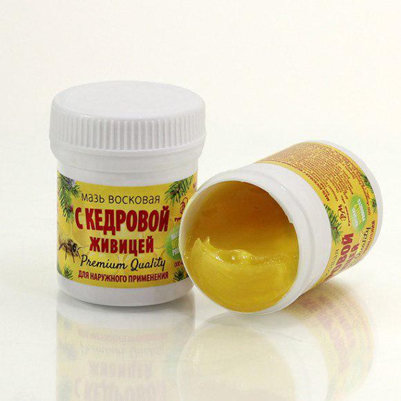 МАЗЬ ВОСКОВАЯ С КЕДРОВОЙ ЖИВИЦЕЙ 40 гр.