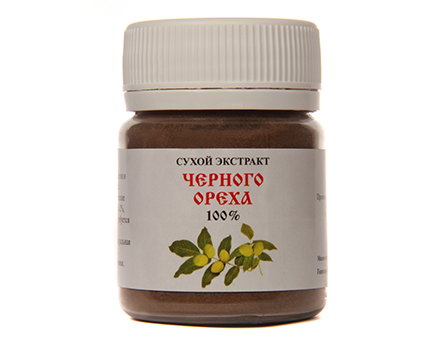 СУХОЙ ЭКСТРАКТ ЛИСТЬЕВ ЧЕРНОГО ОРЕХА 100% 25 ГР