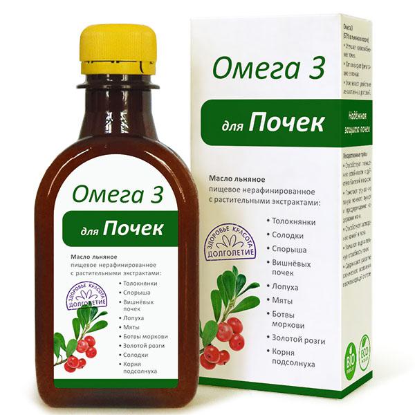 ЛЬНЯНОЙ ЭЛИКСИР "ДЛЯ ПОЧЕК" 200мл.