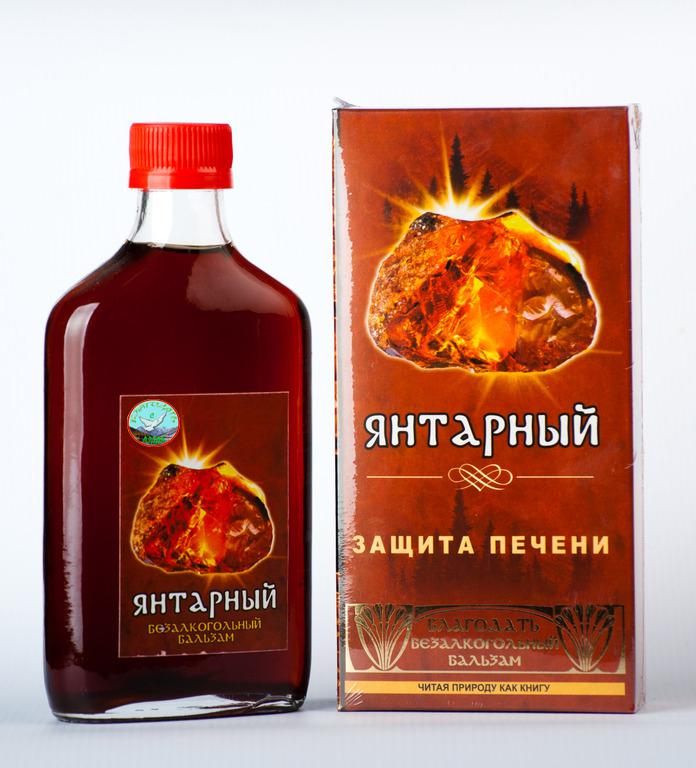БАЛЬЗАМ МЕДОВЫЙ ЯНТАРНЫЙ  "ЗАЩИТА ПЕЧЕНИ" 250 мл.