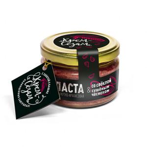 ПАСТА КУНЖУТНО-АРАХИСОВАЯ СО СВЕКЛОЙ И СУШЕНЫМ ЧЕСНОКОМ "КРЕМ СЕЗАМ" 200 ГР