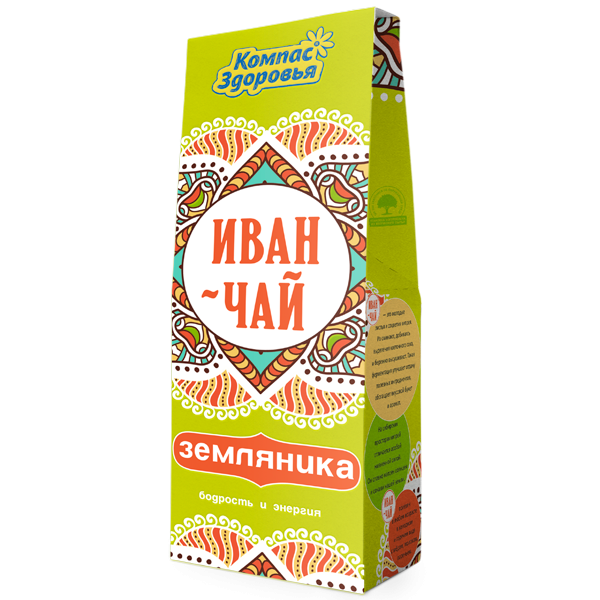 ИВАН-ЧАЙ "ЗЕМЛЯНИКА" КОМПАС ЗДОРОВЬЯ 60 ГР