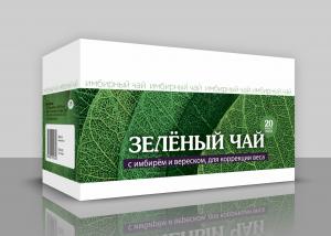 ЗЕЛЕНЫЙ ЧАЙ С ИМБИРЕМ И ВЕРЕСКОМ. ДЛЯ КОРРЕКЦИИ ВЕСА 20 Ф/П