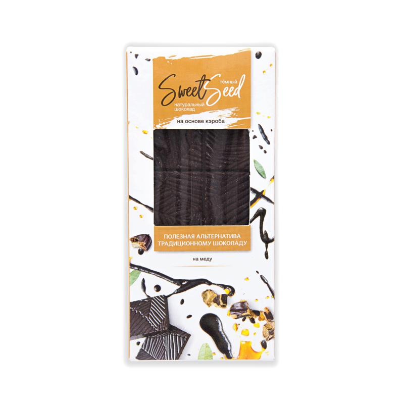 ШОКОЛАД ТЕМНЫЙ НА МЕДУ НА ОСНОВЕ КЭРОБА 40 ГР