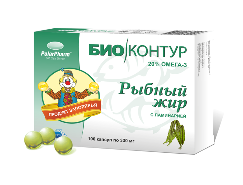 РЫБНЫЙ ЖИР С ЛАМИНАРИЕЙ (100 капсул)