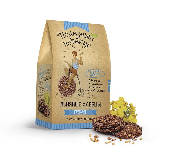 ЛЬНЯНЫЕ ХЛЕБЦЫ С СЕМЕНЕМ ГОРЧИЦЫ (100гр.)