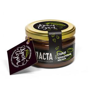 ПАСТА КУНЖУТНО-АРАХИСОВАЯ С КАКАО И КУНЖУТНЫМ МАСЛОМ "КРЕМ СЕЗАМ" 200 ГР