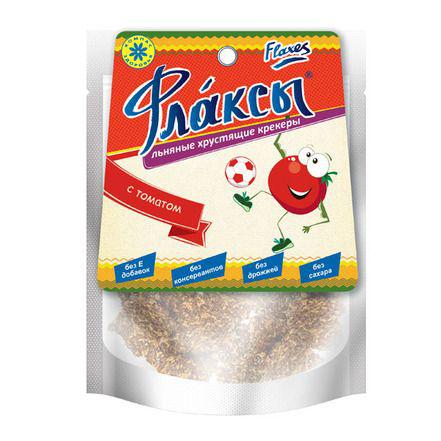 ЗАПЕЧЕННЫЕ ЛЬНЯНЫЕ КРЕКЕРЫ С ТОМАТОМ (90гр.)