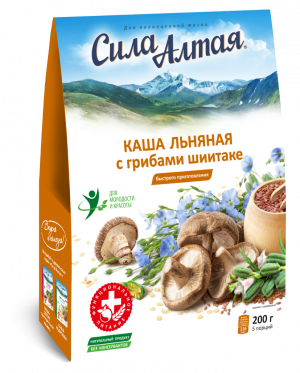 КАША ЛЬНЯНАЯ "С ГРИБАМИ" 200 ГР