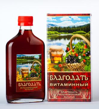 БАЛЬЗАМ МЕДОВЫЙ БЛАГОДАТЬ "ВИТАМИННЫЙ" 250 мл.