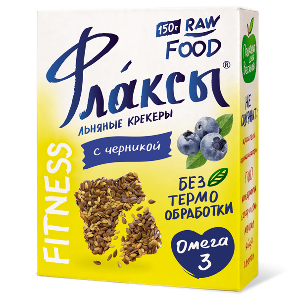 ФЛАКСЫ С ЧЕРНИКОЙ 150 ГР