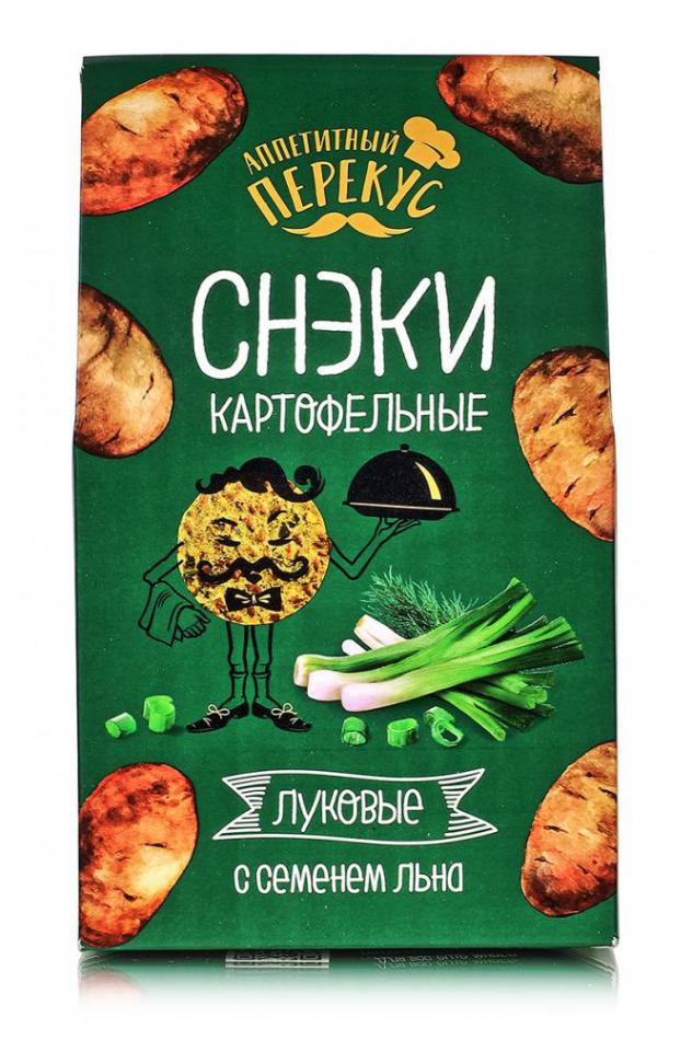 СНЭКИ КАРТОФЕЛЬНЫЕ С ЛУКОМ 100ГР