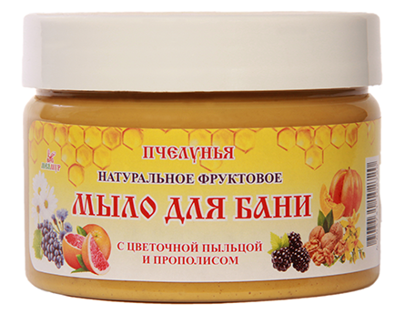 ПЧЕЛУНЬЯ НАТУРАЛЬНОЕ ФРУКТОВОЕ МЫЛО ДЛЯ БАНИ 270 ГР